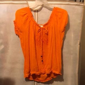Cute Orange Cato peasant top 18/20